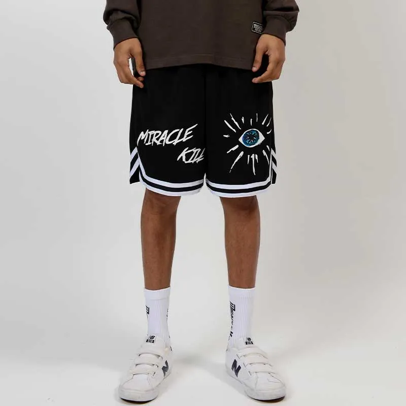 MIRACLE KILL Casual Shorts Unisex Black-3