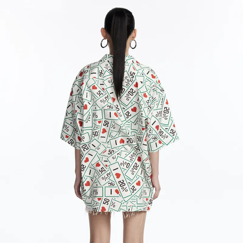 UOOYAA LOVE 50% Capsule Series Shirts Women's Print-2
