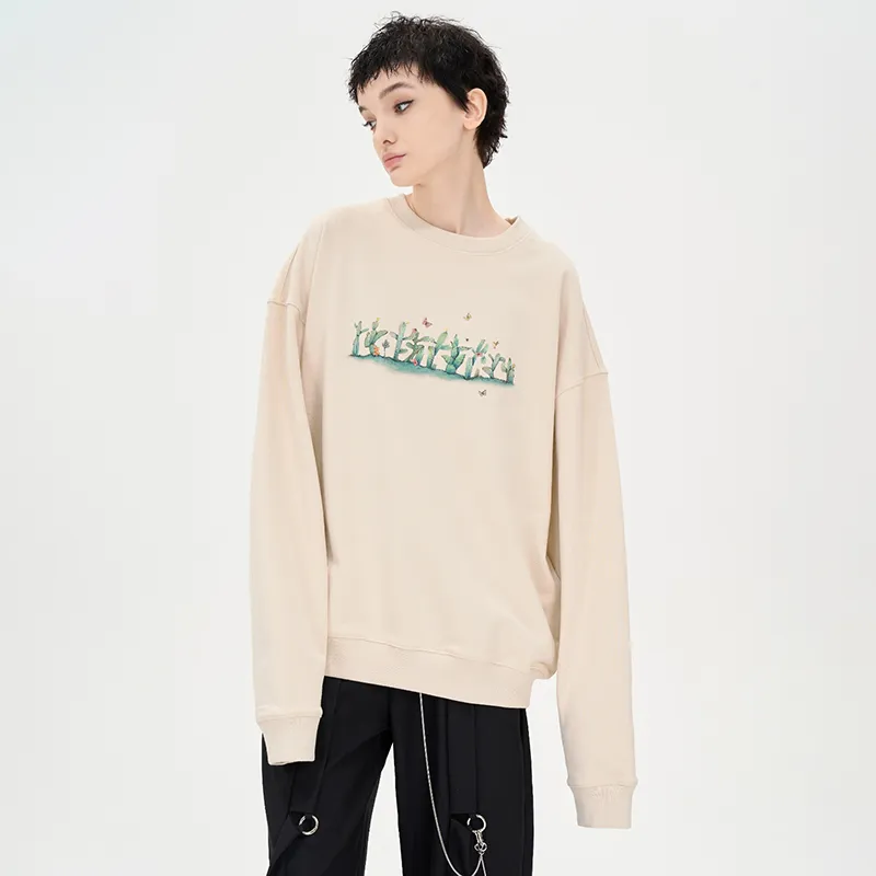 LOSTCTRL Sweatshirts Unisex Apricot-4