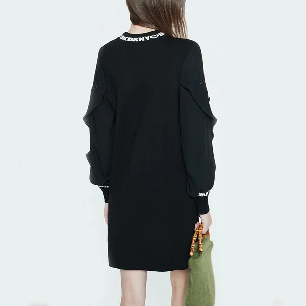 DKNY Long-Sleeved Dresses Women's Black-3