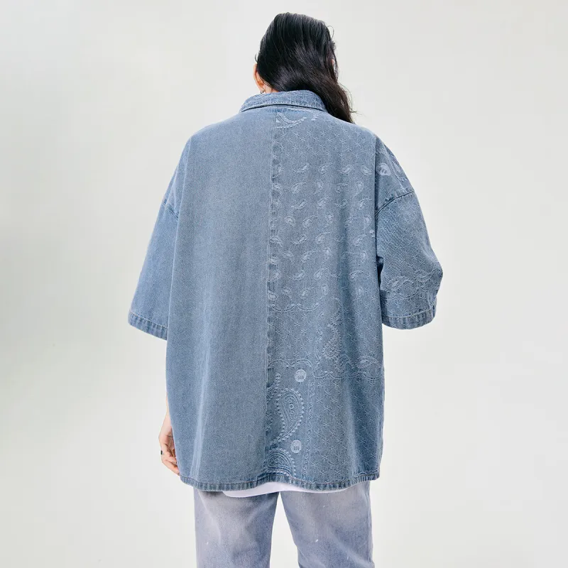 ROCAWEAR Shirts Unisex Vintage Denim Blue-2