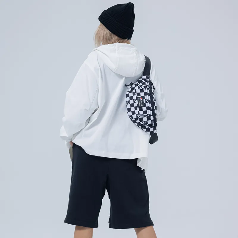 Pepsi Nylon Fabric Sling Bag Fanny Pack Regular Unisex Black White-5