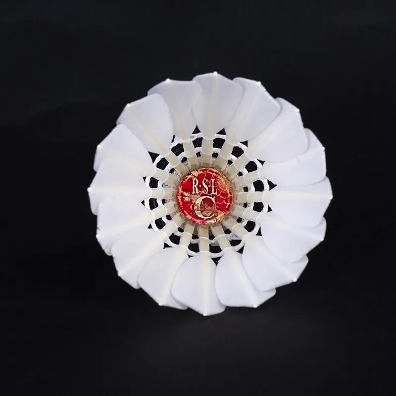 RSL Goose Feather Shuttlecock 12 Pack Goose Feather Match Ball, Training Shuttlecocks-3