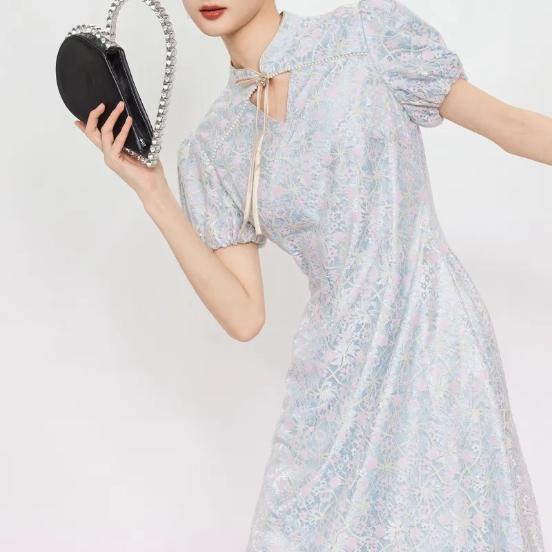 JINYE ORIENTAL Dress Women's Pink Blue-2