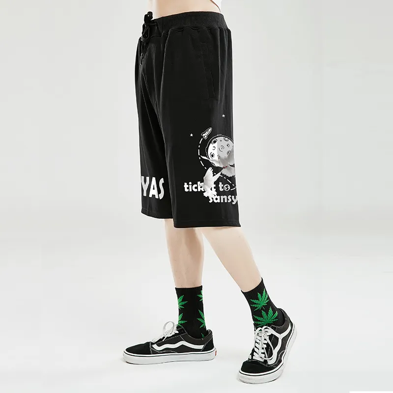 SANSYAS Casual Shorts Unisex Black-6