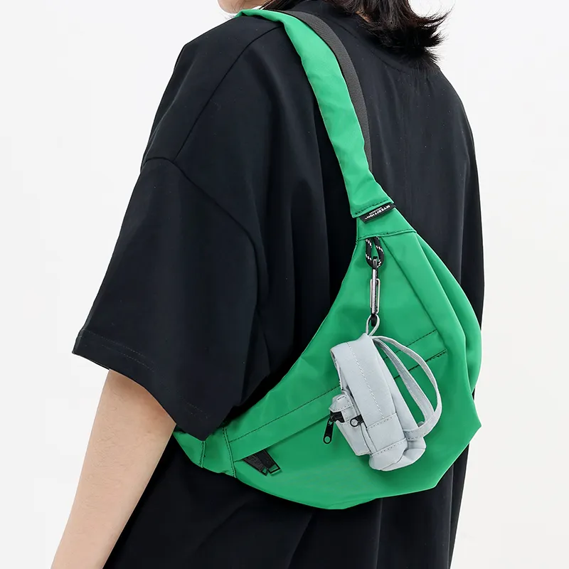 MYEDITION Shoulder Bag, Cell Phone Pouch, Crossbody Bag Nylon Polyester Black/Gray Unisex-16