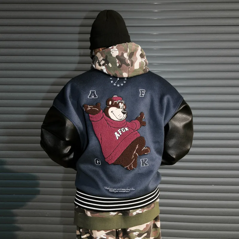 AFGK FW22 Baseball Jacket Spring And Autumn Unisex-7