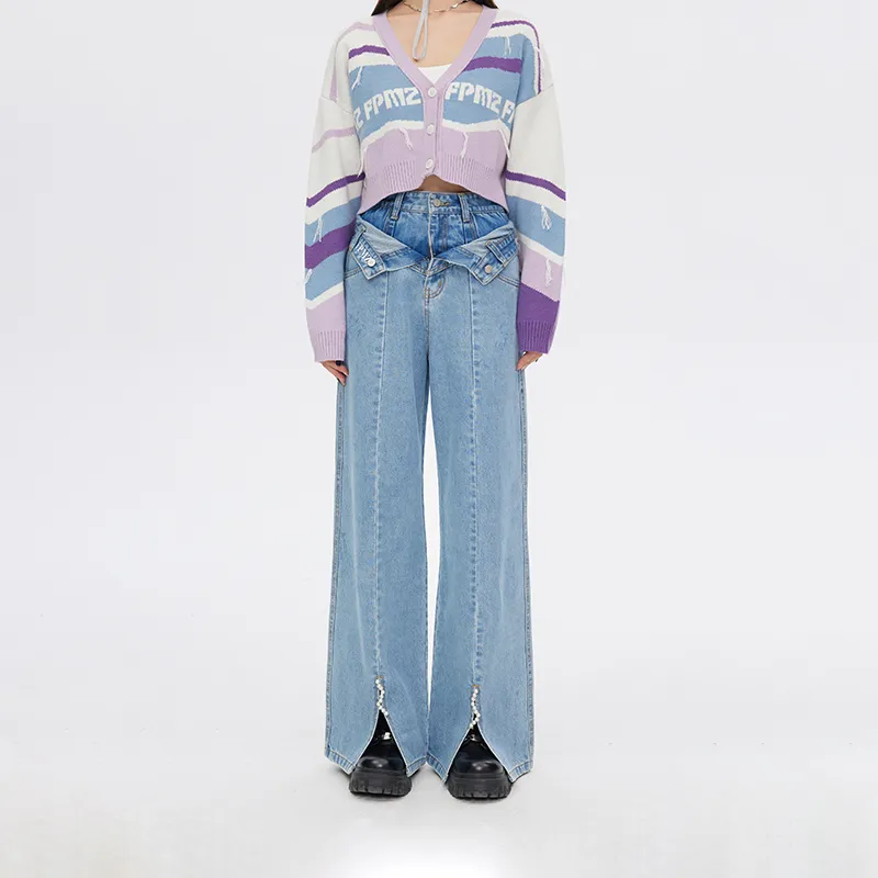 FPMZ Mock Two-Piece Jeans Women's Blue-3