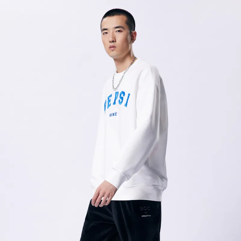 MINEPAIR x Pepsi/ Moderate Crew Neck Loose Fit Regular Sweatshirt Unisex-6