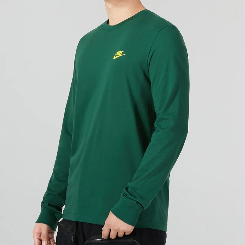 Nike T Shirts Men Olive Green-4
