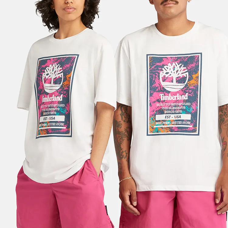 Timberland T Shirts Men White-3