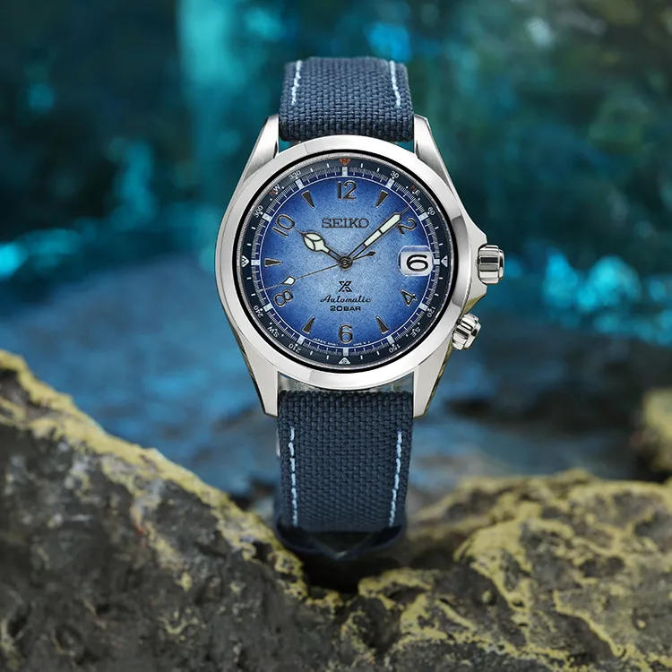 SEIKO Prospe Mechanical Movement Nylon Strap Watch Men's Watches Blue Dial-8