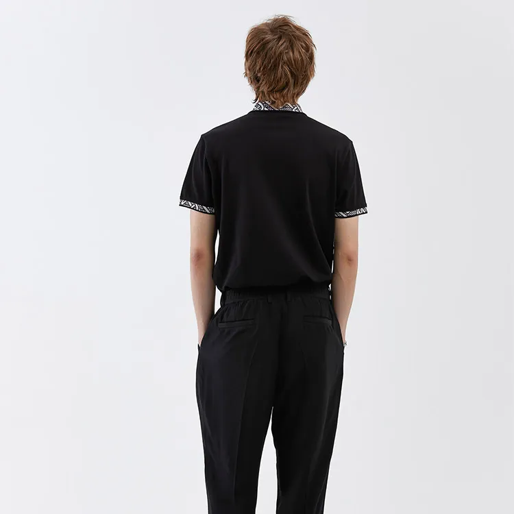 DAVID NAMAN Polo Shirts Men Black-3