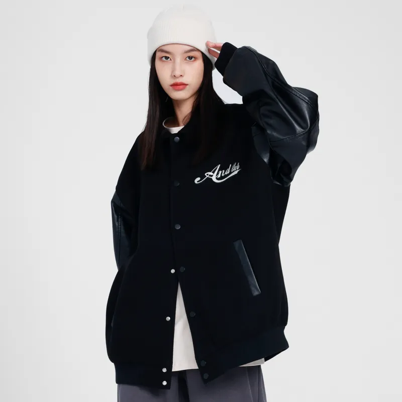 ALL NIGHT DAYS Baseball Jacket Fall Unisex-3