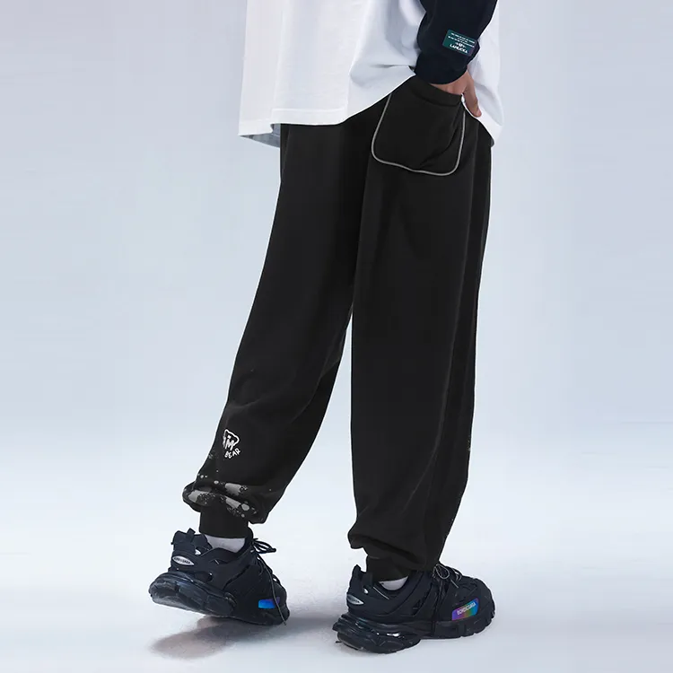 LAMLICKA Knitted Sweatpants Unisex Black-6