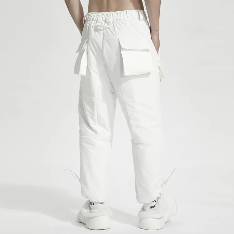 NORVINCY Elastic Waistband Loose Fit Pants Northeast Windproof Casual Pants Unisex-8