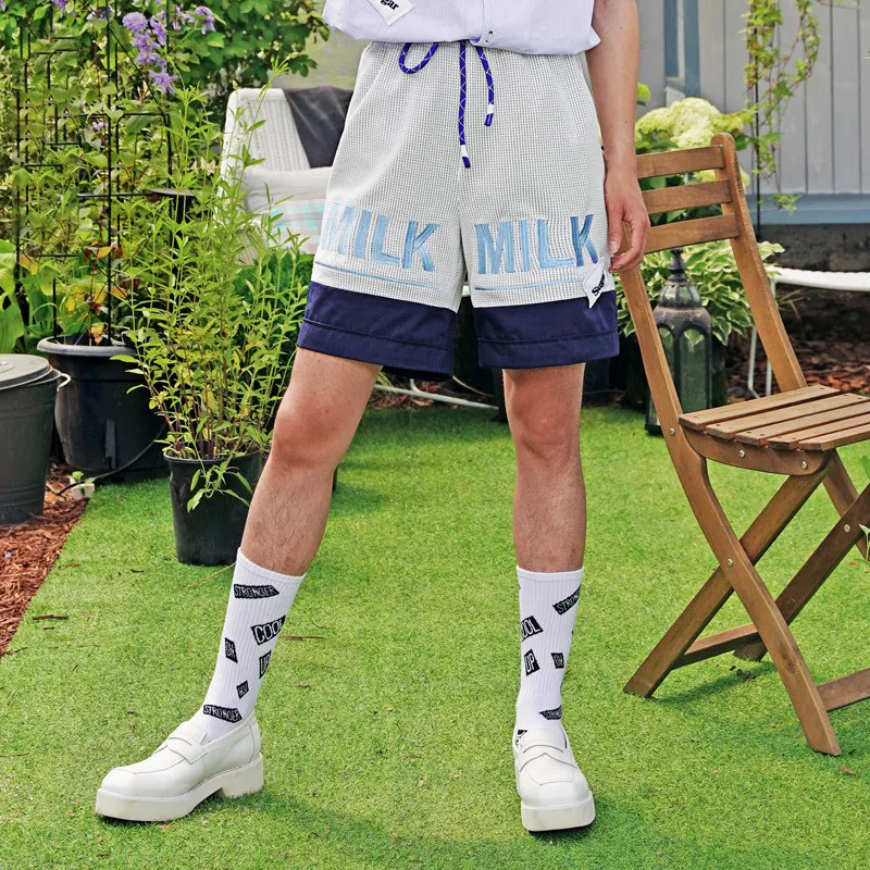VALLEYOUTH Shorts Unisex Blue White-3