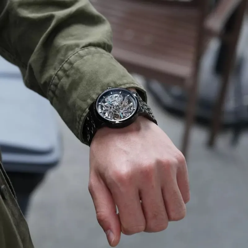 FAIRWHALE Pioneer Collection Men's Watch Automatic Mechanical Movement Watch Men's Watches Black Dial-3