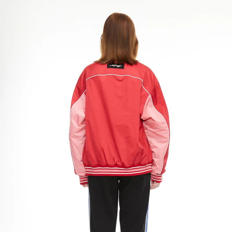 Ed Hardy Letter Loose Fit Puffer Jacket Women's Dark Red-2