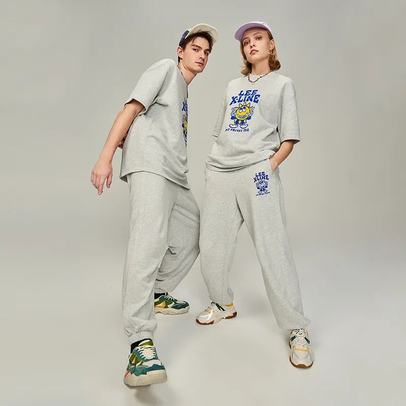 Lee SS23 Knitted Sports Pants Unisex Gray-2