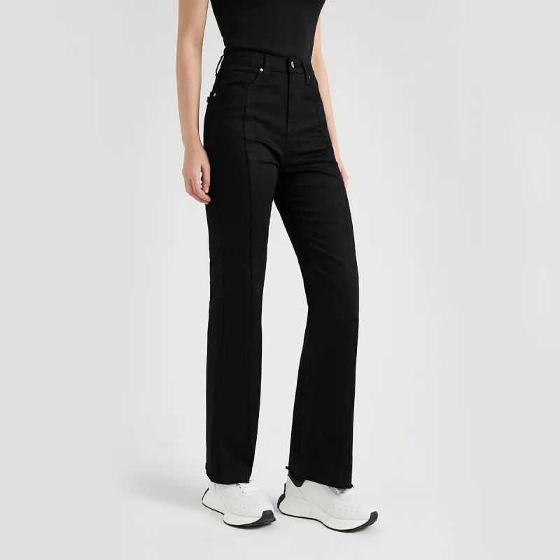 23R+ Flared Pants Jeans Women's Black-2