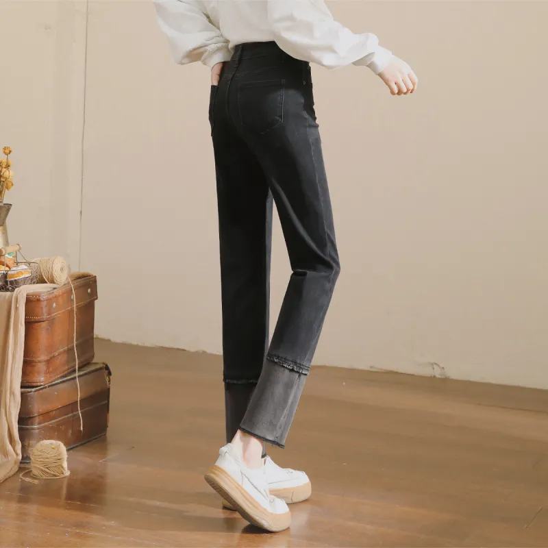 MITUAN Jeans Women's Black Gray-2