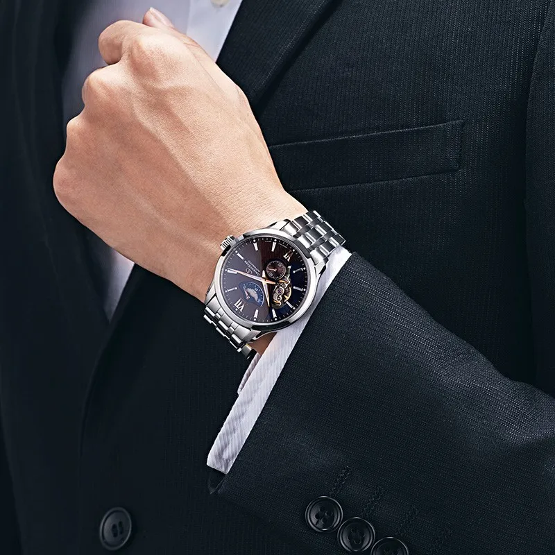 ORIENT STAR Automatic Mechanical Movement Stainless Steel Strap Watch Men's Watches Cut Out Dial RE DWAV0B02Y00B-5