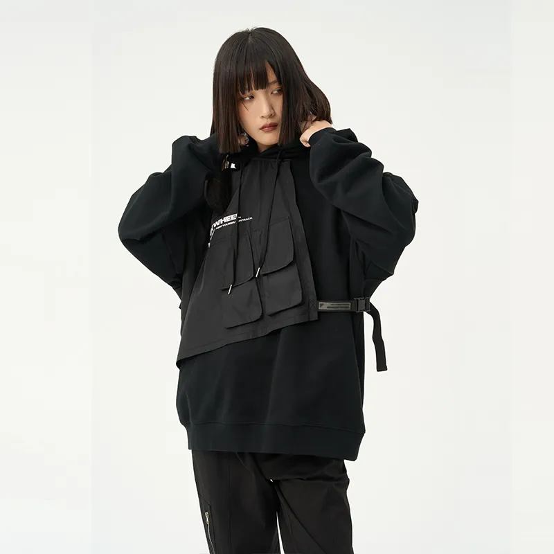 RUNNINWHEEL Hooded Loose Fit Regular Sweatshirt Unisex-2