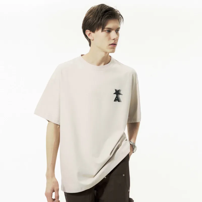 ALL NIGHT DAYS Star Letter Print Unisex T-shirt-11