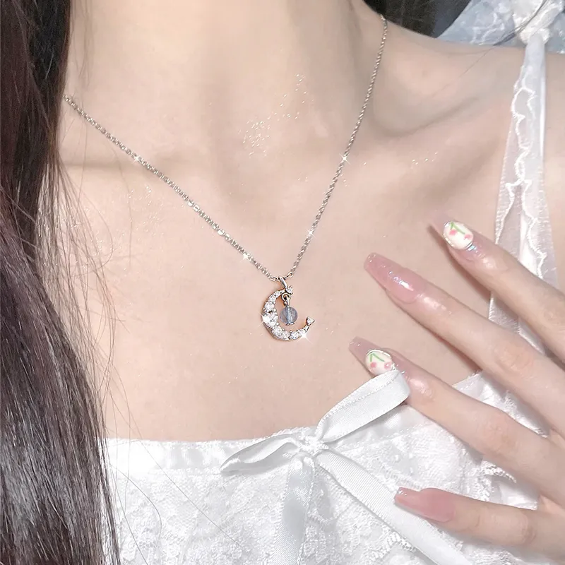 KADER S925 Silver Necklaces Women's Multiple Colors-3