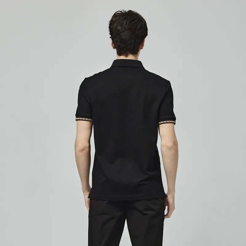 RARE Short Sleeved T Shirts Polo Shirt Men's Black-4