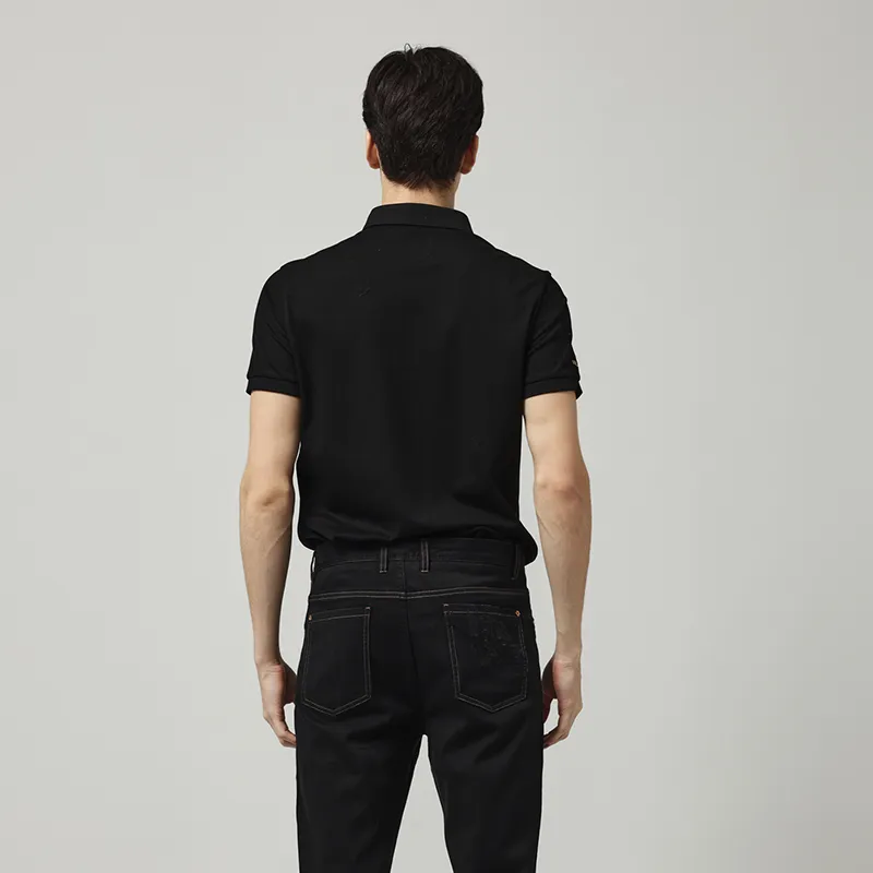 RARE Polo Shirts Men Black-4