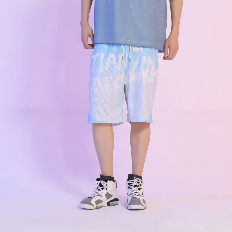 FireMonkey Loose Fit Shorts Unisex Blue-4