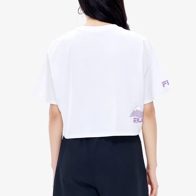 FILA FUSION Crop Top Women's Standard White-4