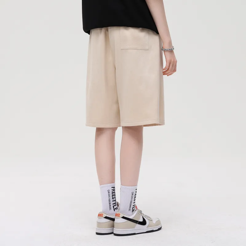 POINTLIMIT Suede 3D Pring Logo Unisex Casual Shorts-9
