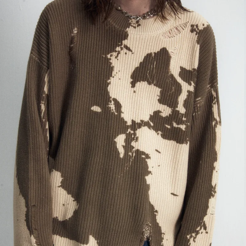 Createexploreexpandconquer Distressed-finish Sweater-11