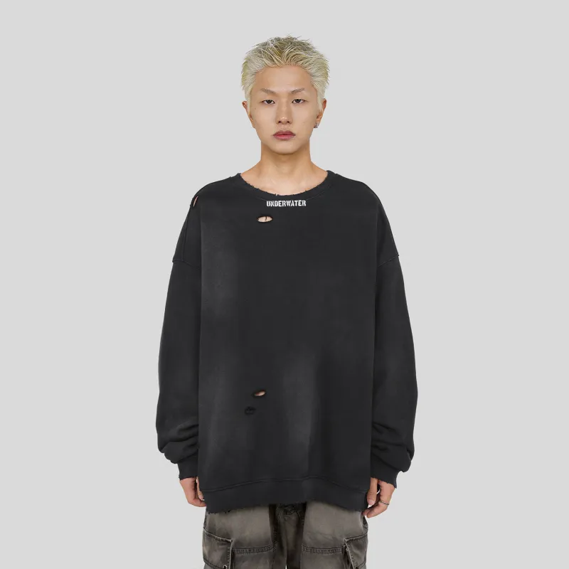 UNDERWATER Sweatshirts Unisex Patchy Black-2