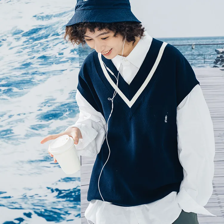 Nautica White Sail Nautica White Sail SS22 Vests Unisex Navy Blue-4