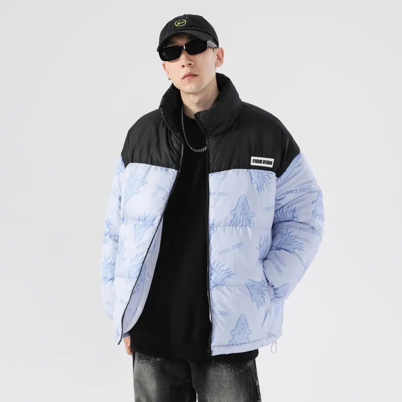 FIDO DIDO Puffer Jackets Unisex-11