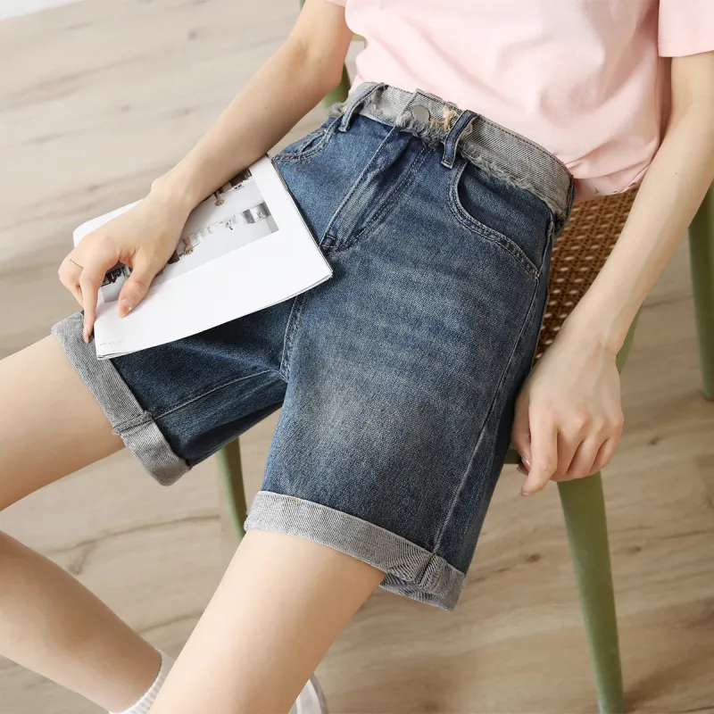 HIPPIEMISS Denim Shorts Women's Vintage Blue-6