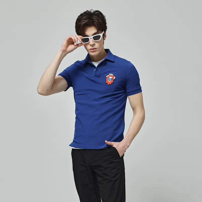 RARE Polo Shirts Men Blue-4