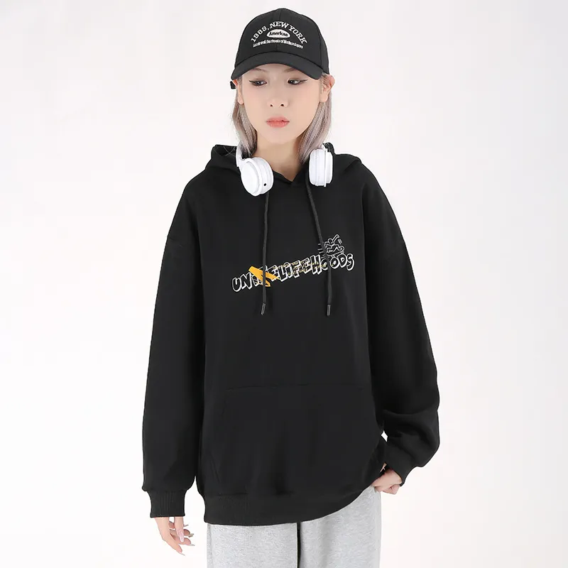 Unite Life HOODS Sweatshirt Unisex Black-3