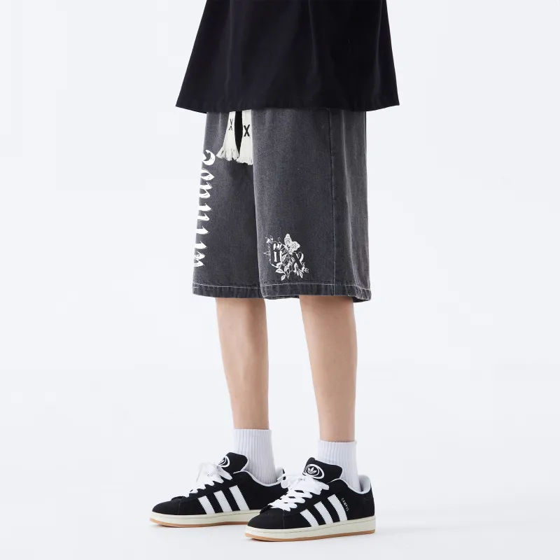 B.X Denim Shorts Unisex-15