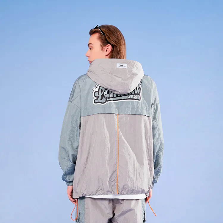 LAMLICKA Loose Fit Jacket Unisex Gray-3