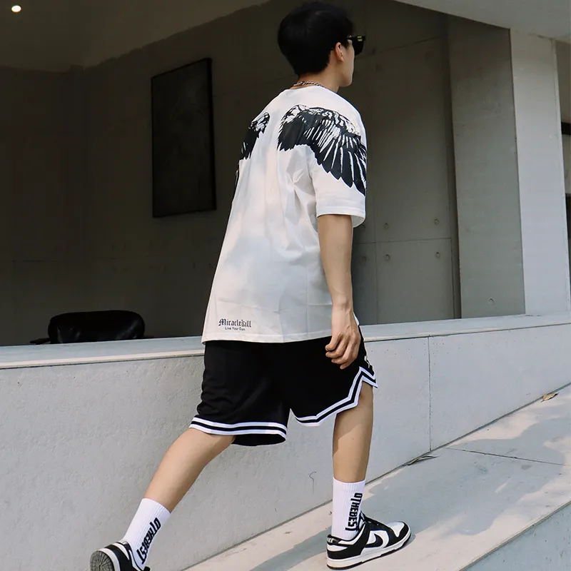 MIRACLE KILL Loose Fit Shorts Unisex Black-3