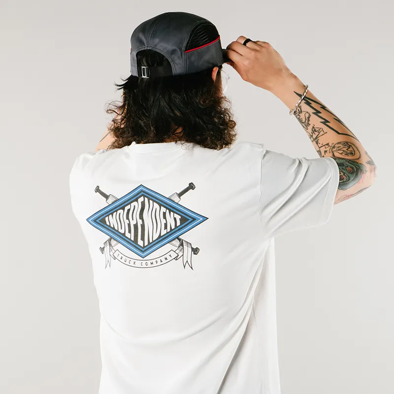INDEPENDENT Drop Shoulder Sleeve T-Shirt Unisex White-3