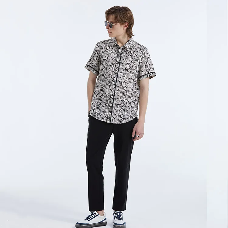DAVID NAMAN Shirts Men Black/White-3
