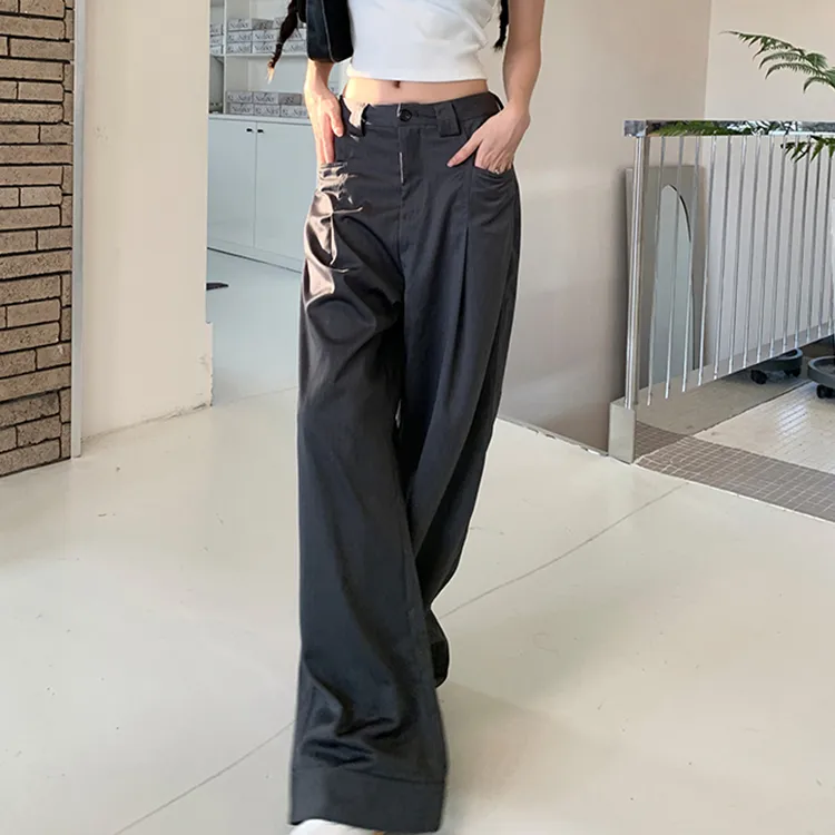 LOKUINTUS Casual Pants Fall Women's Gray-4