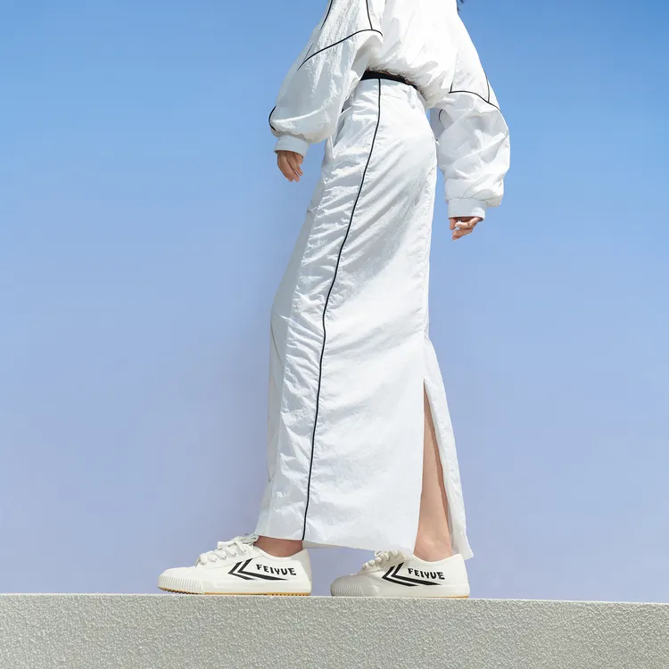 Feiyue X MO&CO Dafu Feiyue Cooperation Series Casual Long Skirts Women's-10