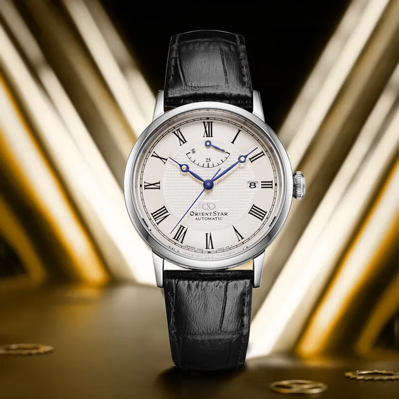ORIENT STAR Master Collection Automatic Mechanical Movement Leather Strap Watch Men's Watches White Dial RE AU0002S00B-5
